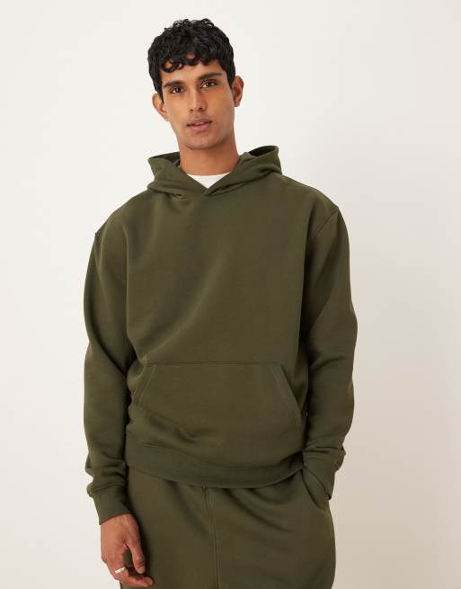 ASOS DESIGN essential hoodie in khaki