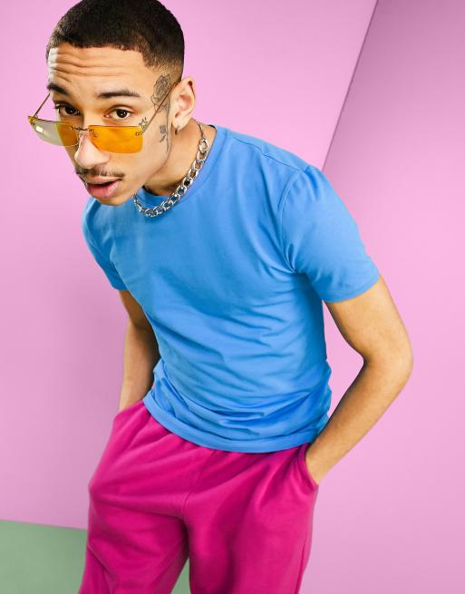 ASOS DESIGN – Essential – Jaskrawoniebieski T-shirt o kroju podkreślającym sylwetkę z okrągłym dekoltem