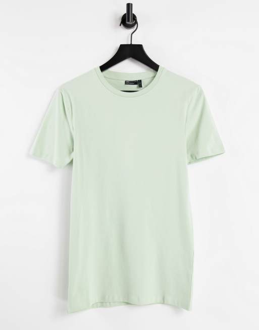 ASOS DESIGN – Essential – Jasnozielony T-shirt o kroju podkreślającym sylwetkę z okrągłym dekoltem