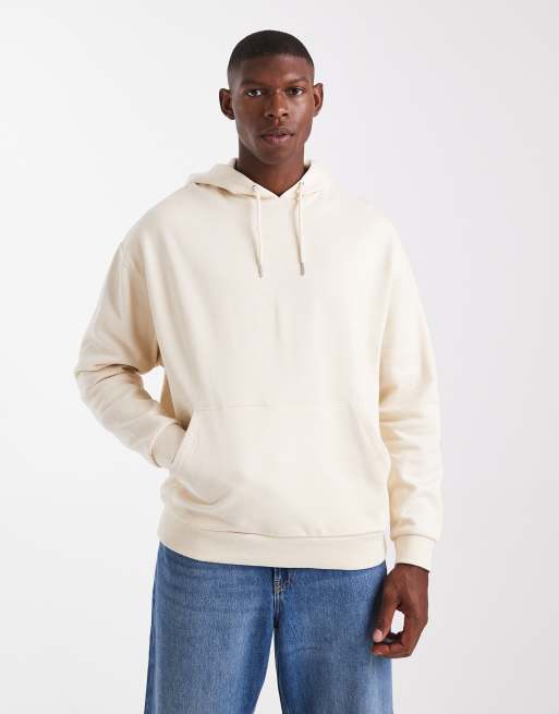 ASOS DESIGN – Essential – Kapuzenpullover in Wollweiß