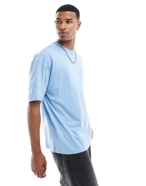 ASOS DESIGN – Essential – Ljusblå t-shirt i oversize - view 1