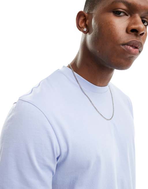 ASOS DESIGN – Essential – Ljusblå t-shirt med rund halsringning , 3 av 4