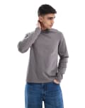 [ASOS DESIGN] ASOS DESIGN essential long sleeve t-shirt with crew neck in charcoal-Grey XS Volcanic Glass