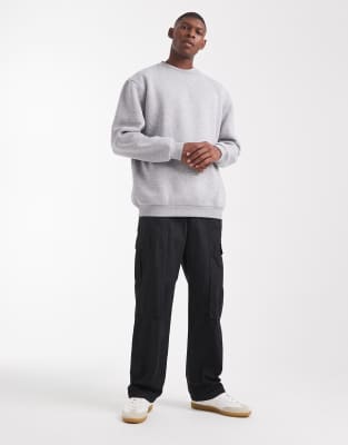 Asos Design Essential Longline Sweatshirt In Gray