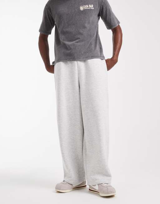 ASOS DESIGN essential loose sweatpants in gray heather