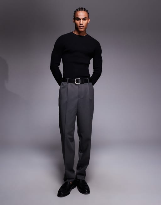 ASOS DESIGN - Essential - Maglia girocollo attillata nera a costine, 2 di 5