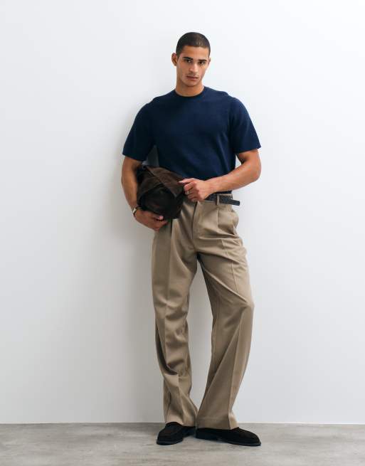 ASOS DESIGN - Essential - Maglia girocollo blu navy a costine, 2 di 5