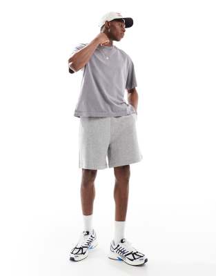 ASOS DESIGN essential mid length oversized shorts in grey marl | ASOS