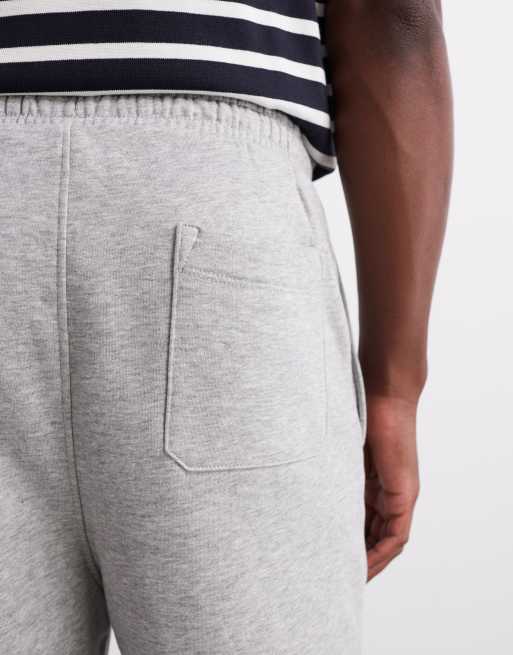 ASOS DESIGN essential mid length slim shorts in grey marl