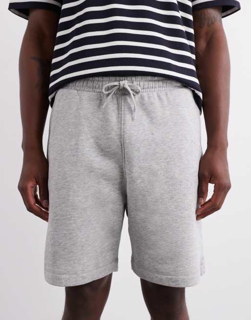 ASOS DESIGN essential mid length slim shorts in grey marl, 5 of 6