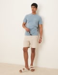 [ASOS DESIGN] ASOS DESIGN essential mid length slim shorts in stone-Neutral XL Chateau gray