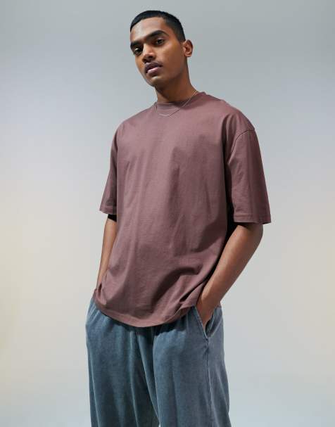 ASOS DESIGN – Essential – Mörkbrun t-shirt i oversize - view 1