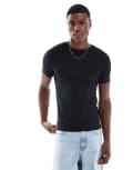 [ASOS DESIGN] ASOS DESIGN essential muscle fit t-shirt in black M BLACK