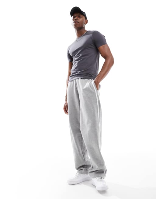 ASOS DESIGN essential muscle fit t-shirt in charcoal