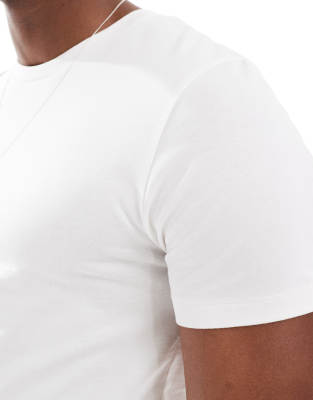 Asos Design Essential Muscle Fit T-shirt In White
