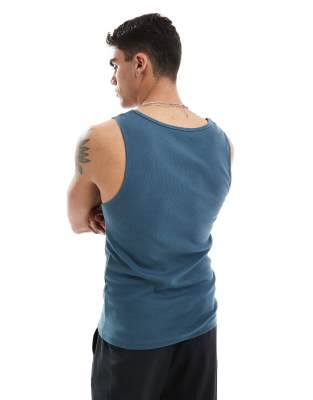 Asos Design Essential Muscle Fit Tank Top In Gray