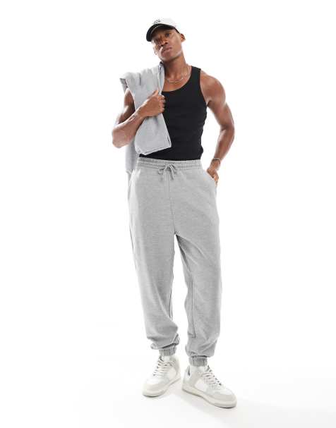ASOS DESIGN – Essential – Oversize-Jogginghose in Grau meliert - view 1