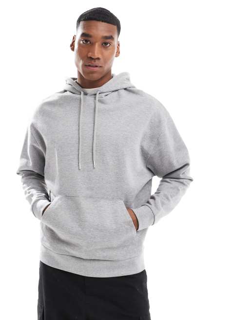 ASOS DESIGN Essential Oversize Kapuzenpullover in Grau meliert ASOS