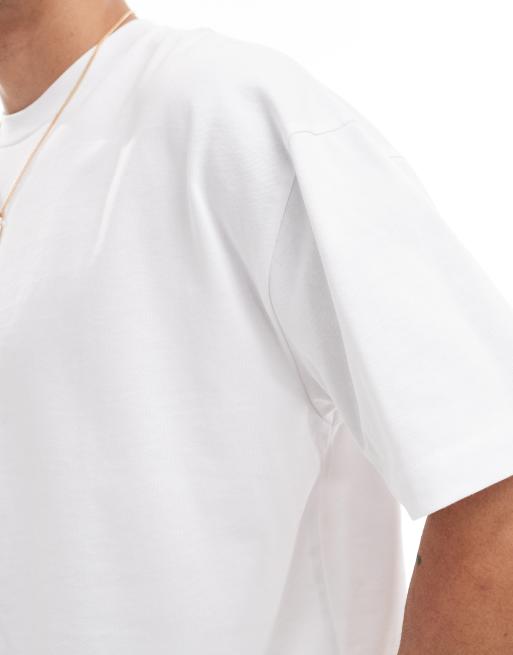 ASOS DESIGN – Essential – Oversize-T-Shirt mit kastigem Schnitt in Weiß aus schwerem Material, 240 g/m², 4 von 4