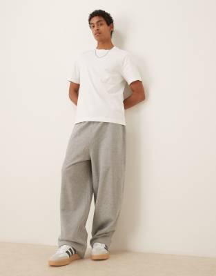 essential oversized balloon sweatpants in heather gray