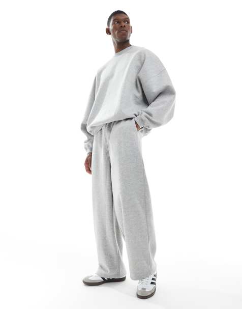 ASOS DESIGN essential oversized balloon sweatpants in heather gray - view 1