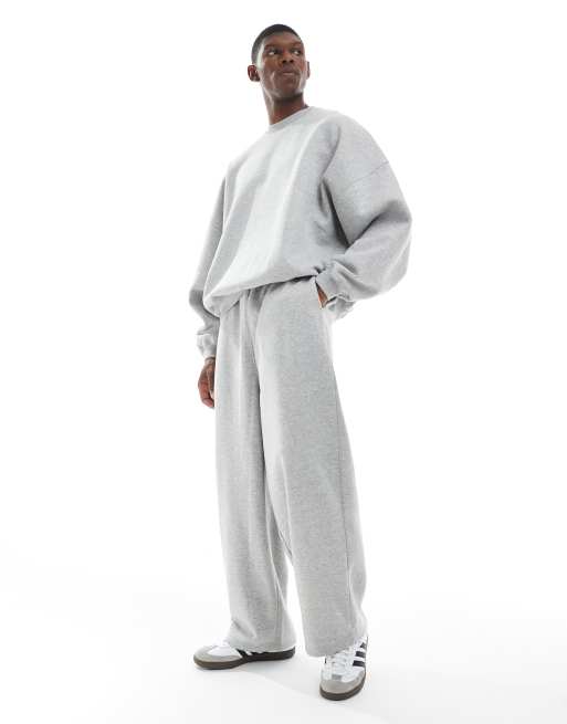 ASOS DESIGN essential oversized balloon sweatpants in heather gray