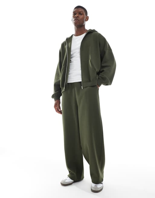 ASOS DESIGN essential oversized balloon sweatpants in khaki