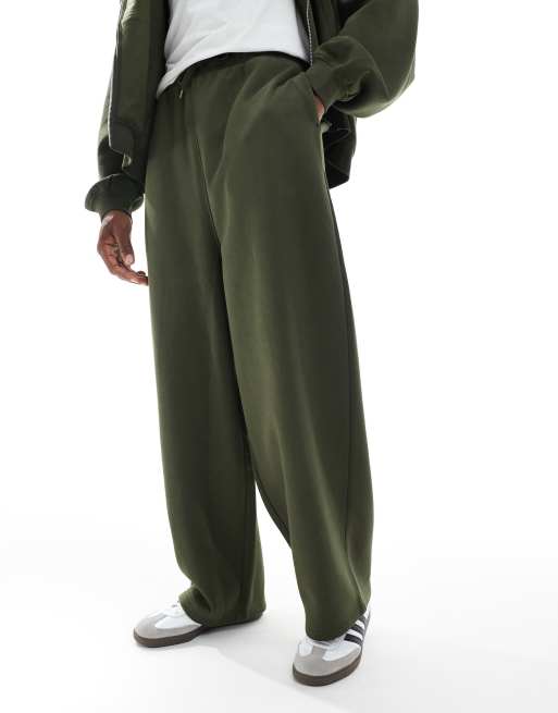 ASOS DESIGN essential oversized balloon sweatpants in khaki