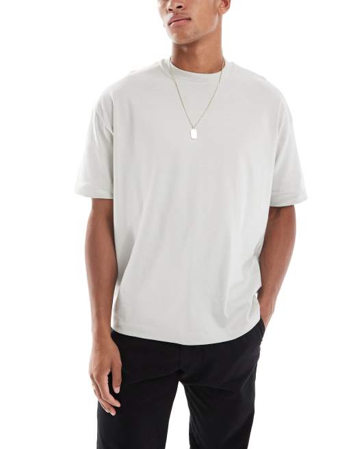 ASOS DESIGN essential oversized crew neck t-shirts 3 pack in black, green and gray  