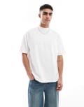 [ASOS DESIGN] ASOS DESIGN essential oversized high neck t-shirt in white L WHITE