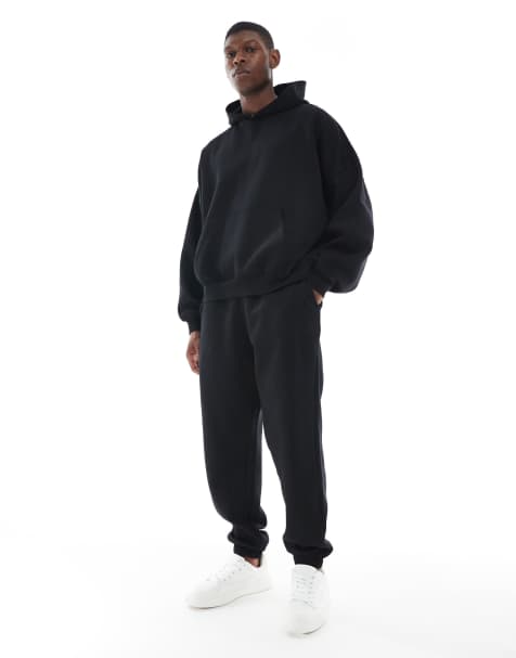 ASOS DESIGN essential oversized jogger in black - view 1
