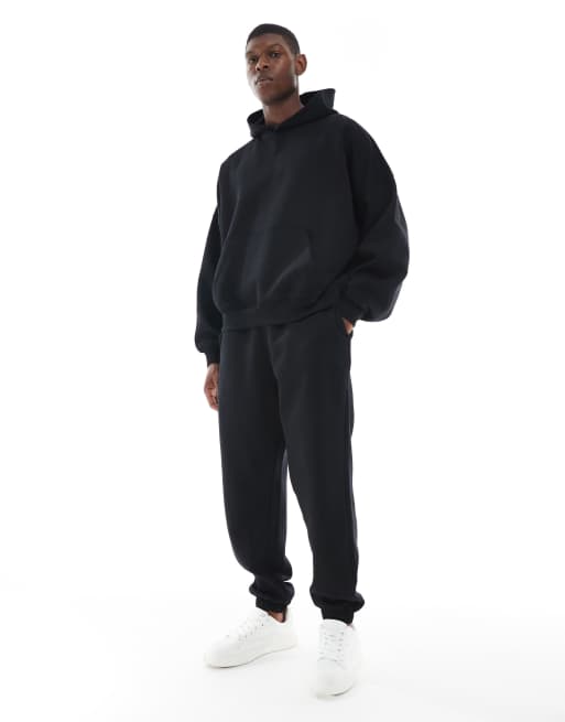 ASOS DESIGN essential oversized jogger in black