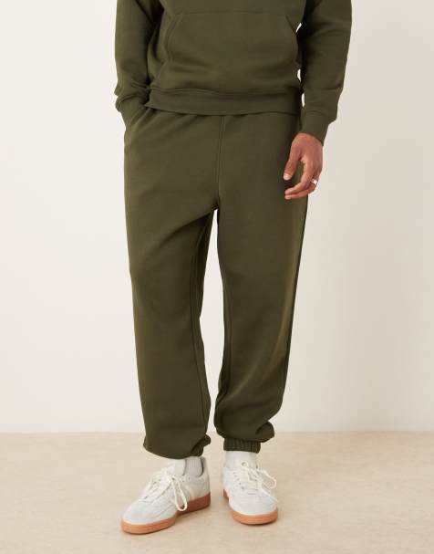 ASOS DESIGN essential oversized jogger in khaki - view 1