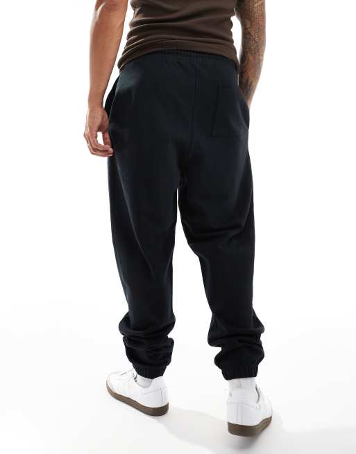 ASOS DESIGN essential oversized joggers in black, 3 of 5