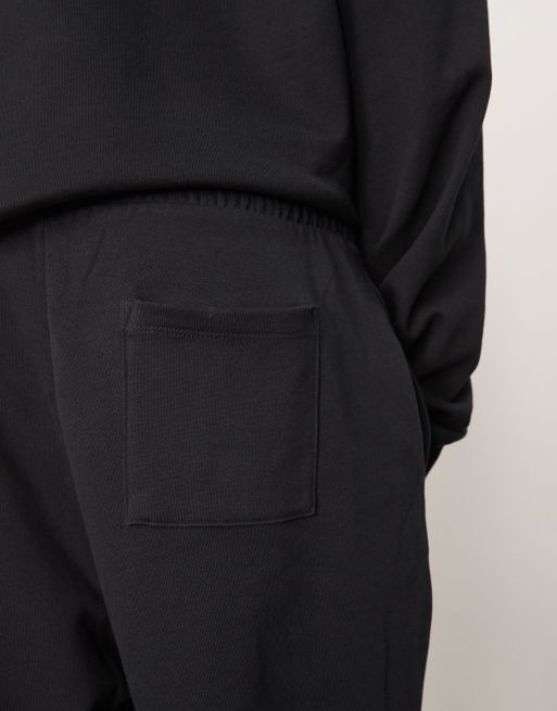 ASOS DESIGN essential oversized sweatpants in black