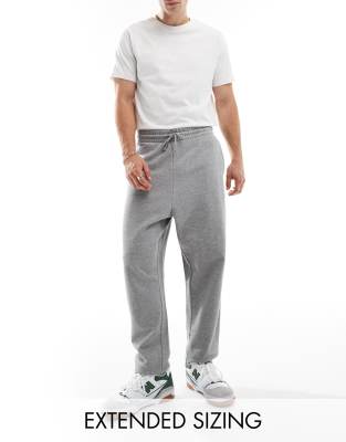 ASOS DESIGN essential oversized joggers in grey marl