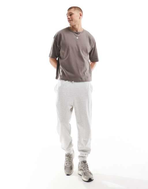 ASOS DESIGN essential oversized joggers in grey marl ASOS