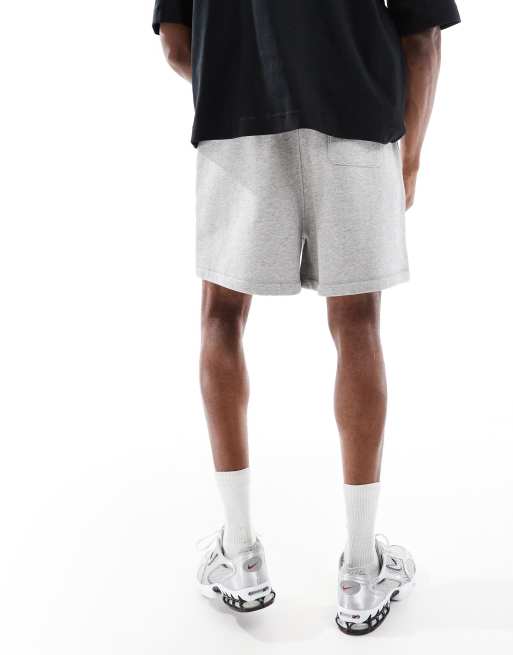 ASOS DESIGN essential oversized shorts in grey marl 