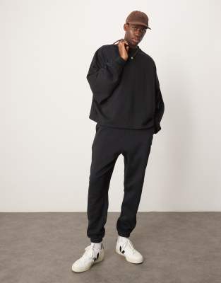 Asos Design Essential Oversized Sweatpants In Black