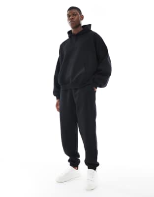 Asos Design Essential Oversized Sweatpants In Black