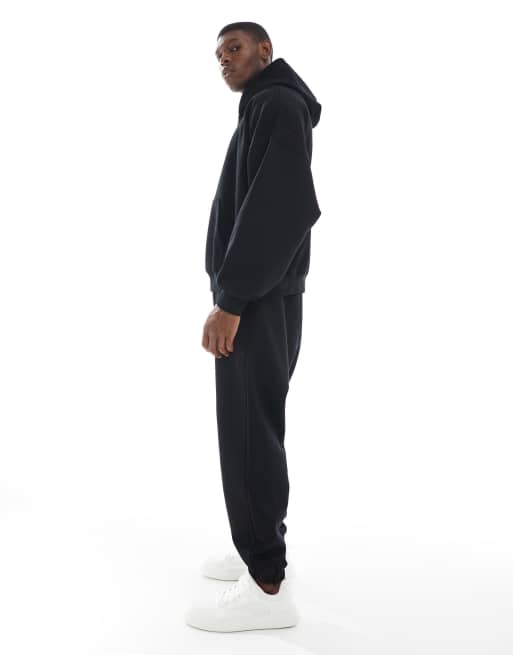 ASOS DESIGN essential oversized sweatpants in black