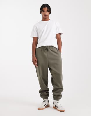 Asos Design Essential Oversized Sweatpants In Green