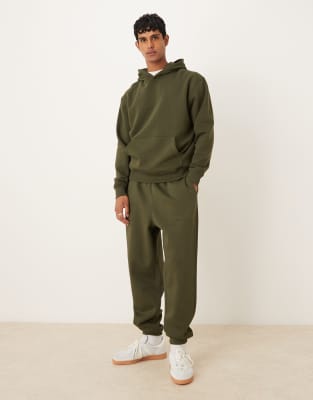 Asos Design Essential Oversized Sweatpants In Green