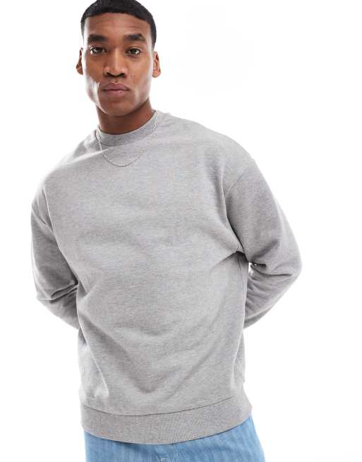 ASOS DESIGN essential oversized sweatshirt in grey marl ASOS