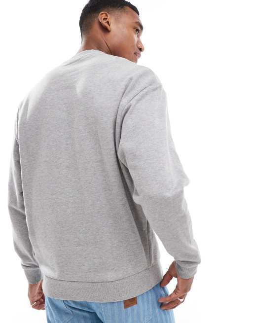 ASOS DESIGN essential oversized sweatshirt in heather gray