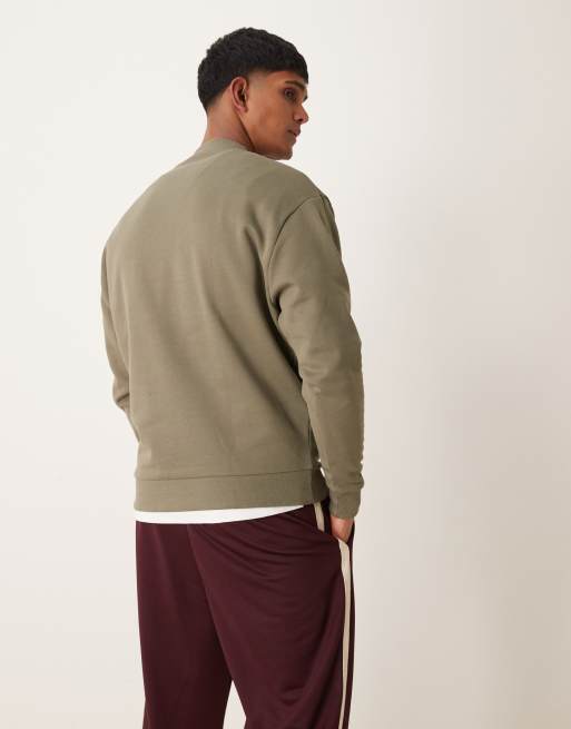 Khaki oversized sweatshirt hotsell