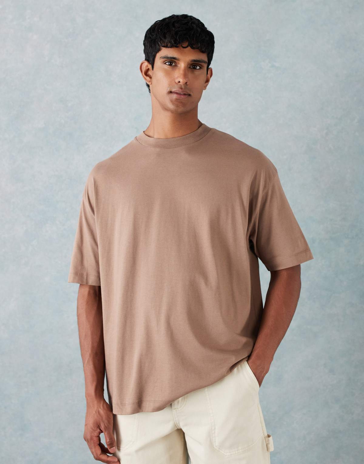 ASOS DESIGN essential oversized t-shirt in brown