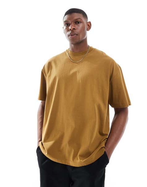 ASOS DESIGN essential oversized t-shirt in brown - view 1