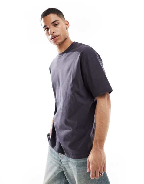 ASOS DESIGN essential oversized t-shirt in charcoal - view 1
