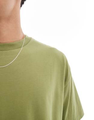 Asos Design Essential Oversized T-shirt In Green